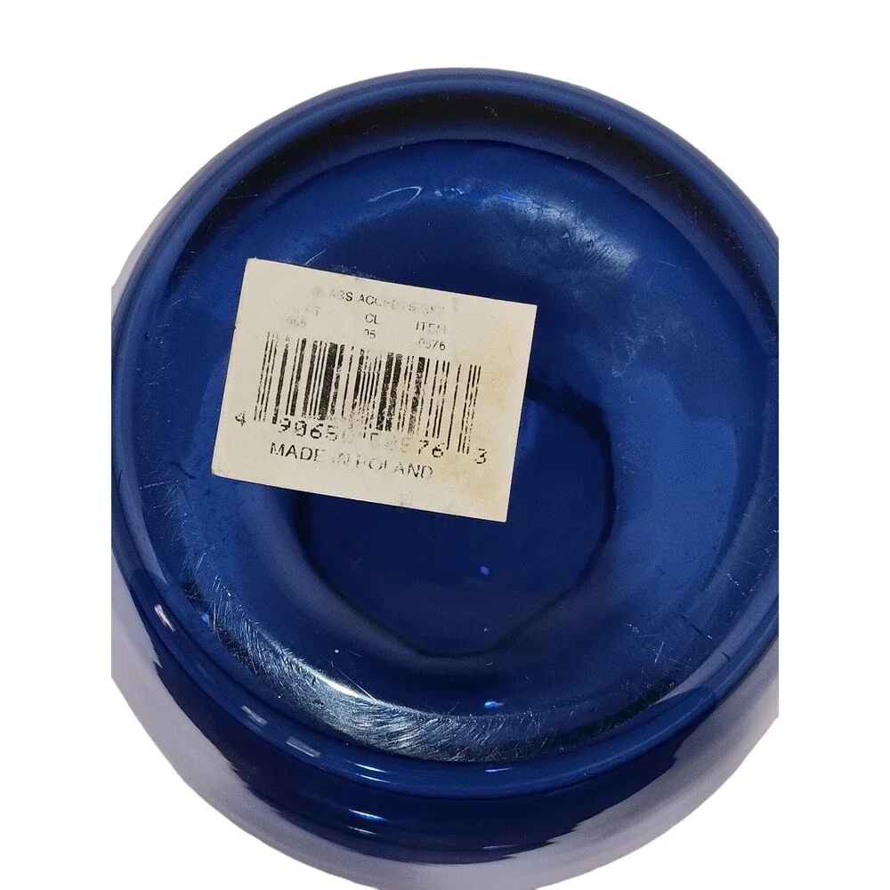 Vintage Cobalt Blue Glass Vase – Polish Achilles Co. Import, 1980s Decor